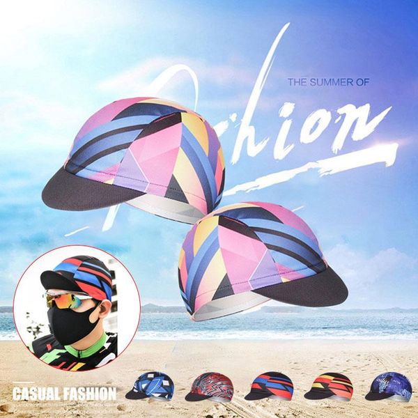 

cycling caps breathable sweat absorption bike hat sunshade headdress bicycle headwear bandana men women sports equipment & masks, Black