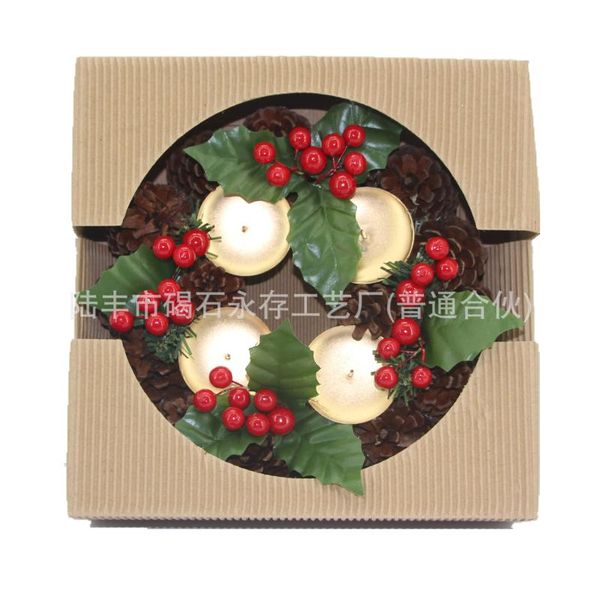 

party decoration christmas candle wreath holder rustic centerpiece tray xmas wedding drop