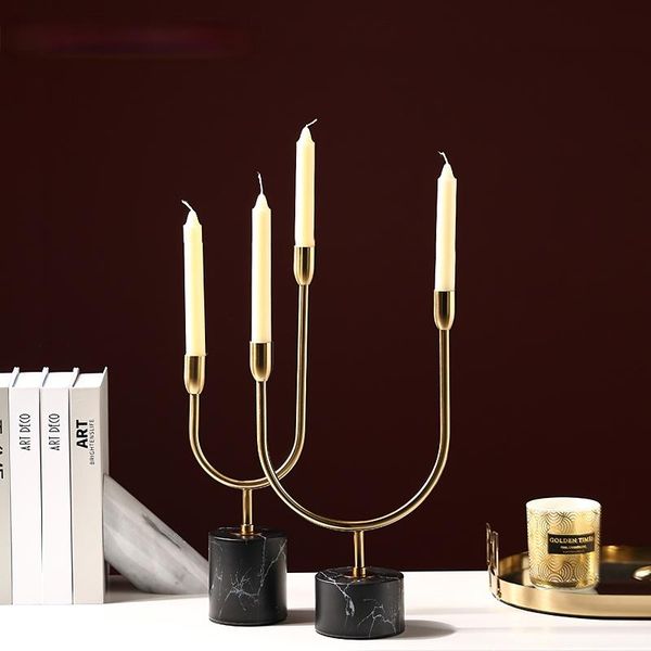 

candle holders modern holder marble metal luxury minimalist design nordic bougeoir table decoration ef60zt