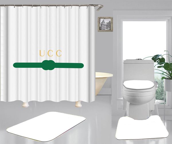 

shower curtains bathroom aessories bath curtain set anti-skid rug toilet