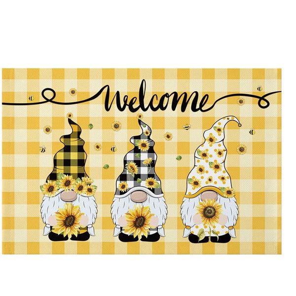 

mats & pads thanksgiving series restaurant tea towel bowl western food linen material home heat insulation mattress