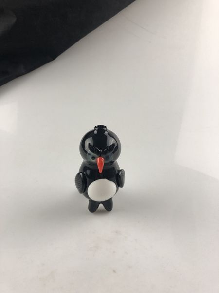 FVFGLASS Tubos criativos Cute coruja tubos de vidro fumar coruja dos desenhos animados, preto branco costura tubulações de vidro