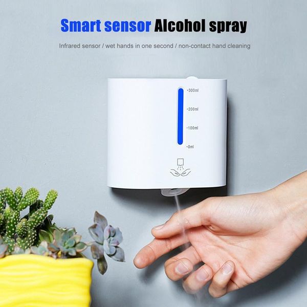 

300ml infrared sensor soap dispenser automatic touchless hand detergent wall-mounted disinfection sprayer liquid
