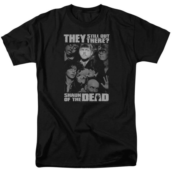 

shaun of the dead still out there t-shirt sizes s-3x new, White;black