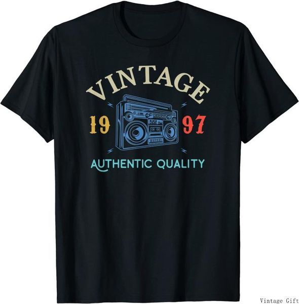 

men's t-shirts men 24 years 1997 vintage 24th birthday anniversary gift t-shirt, White;black