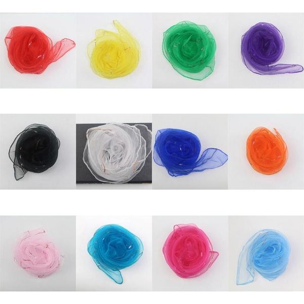 

bow ties children kids kindergarten performance dance scarves bright candy color gold wire juggling movement square scarf kerchief, Black;gray