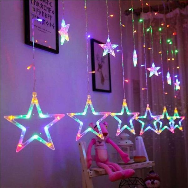 

strings 2.5m christmas fairy lights led star string lamp curtain light garland window indoor tree decoration halloween wedding
