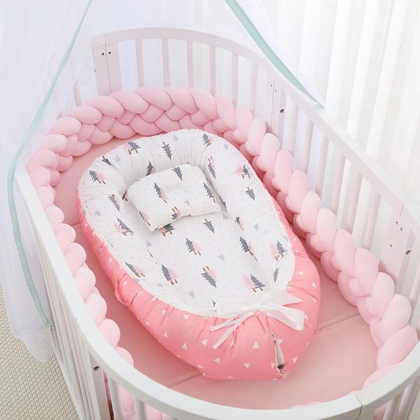 

baby cribs designed for foldable,removable and washable portable pressure-proof crib,middle bionic full detachable pillow crib 50-85cm