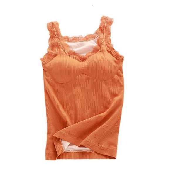 

camisoles & tanks winter warm lace vest women's slim plus thermal s fleece thick tank size women velvet i1q3 q6d0, Black;white