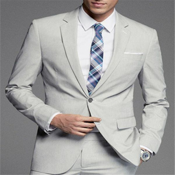

men's suits & blazers suit smolking bridegroom thin and culinary evening for gray man light groom tuxedo gentleman wedding, White;black