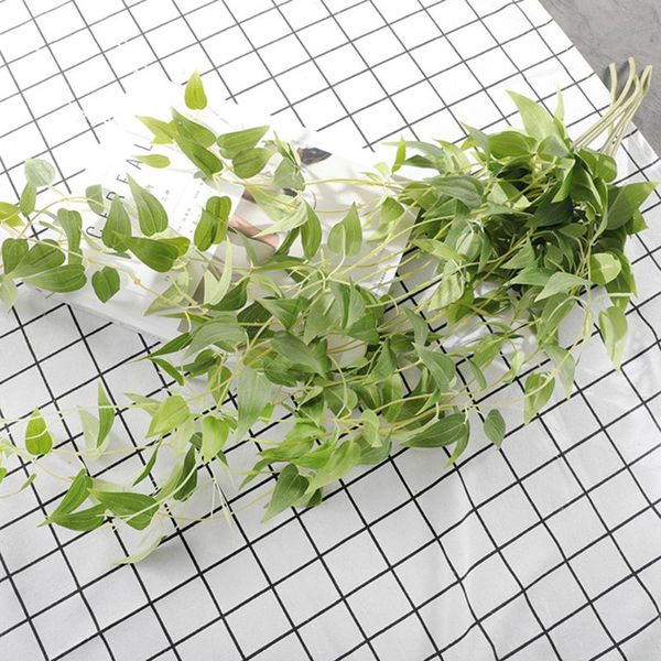 

decorative flowers & wreaths 2pc simulation lotus leaf flower wholesale small iron wall decoration home fake rattan plant