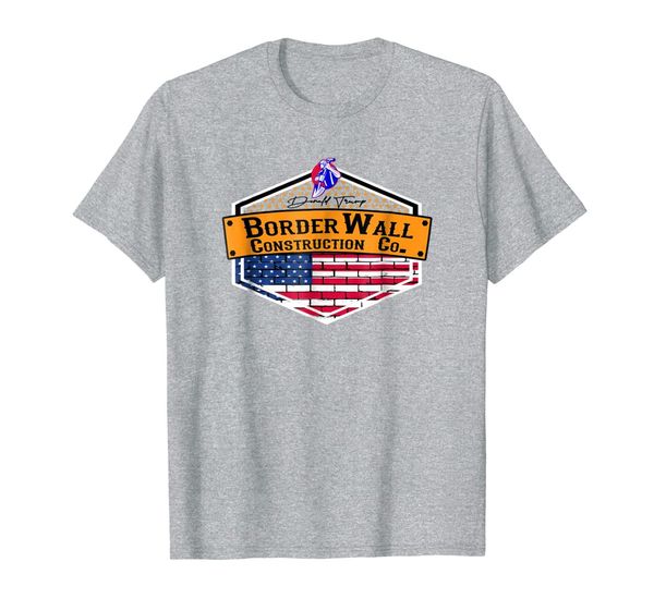 

border wall construction co t-shirt, White;black