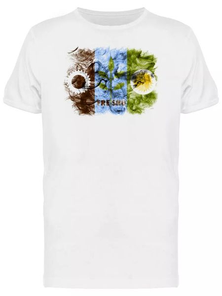 

fresno smoky flag men's tee -image by shutterstock, White;black