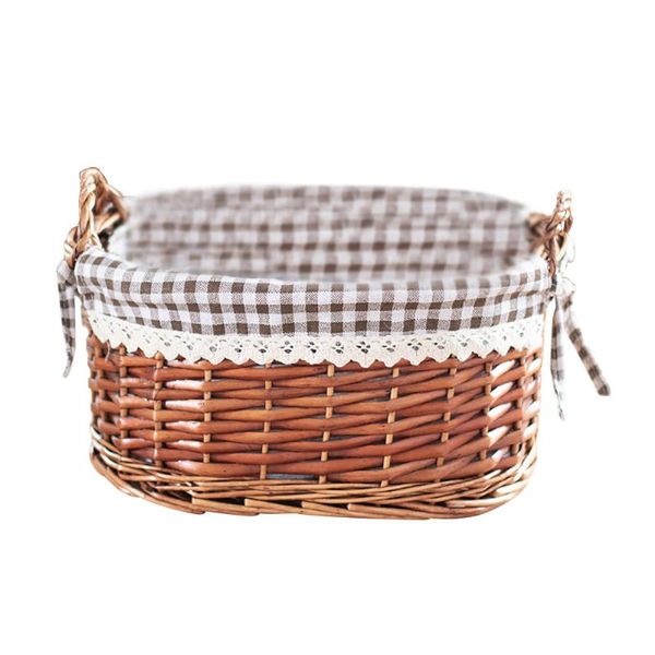 

storage baskets wicker handmade basket box woven fabric centerpiece table wood debris manual decoration 21 x 15 11 cm sundries rattan
