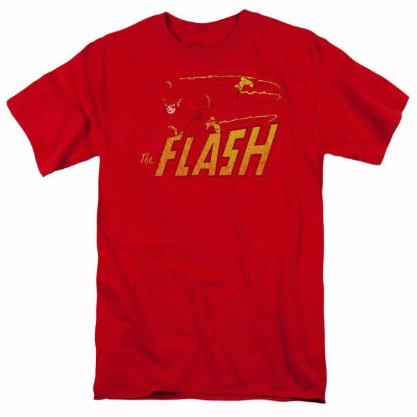 

the flash flash speed distressed t shirt mens licensed dc comics tee red, White;black