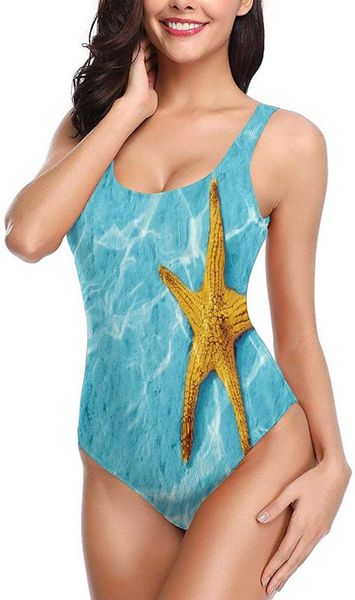 

womens one piece bathing suits swimsuits teen girls tummy control starfish in turquoise blue pool one-piece