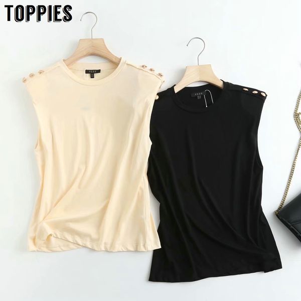 

ies summer rivets sleeveless shirt woman tshirts fashion o neck shirt 210412, White