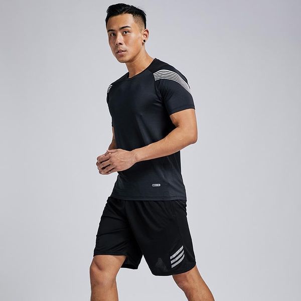 

men's t-shirts 2021 stretch sports t-shirt short sleeve shirt summer loose running quick-dry fitness basketball casual clothes, White;black