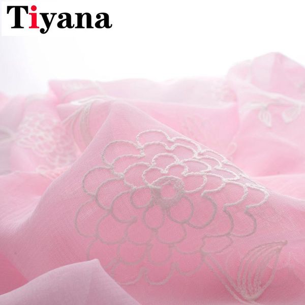 

curtain & drapes pink pastoral flowers tulle curtains for living room bedroom sheer kitchen window treatment screens cortinas p015z