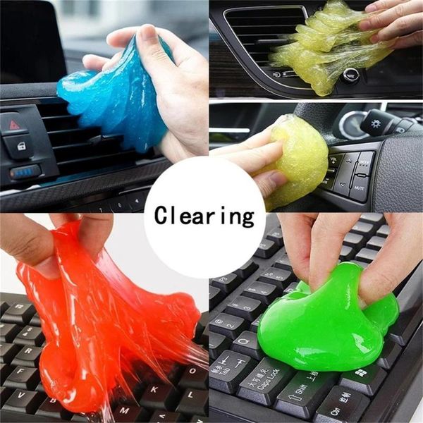

car cleaning tools 2pcs cleaner glue panel air vent outlet dashboard lapkeyboard tool mud remover soft gel