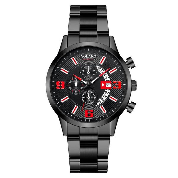

wristwatches fashion men's quartz watch luxury sports three-needle chronograph calendar display waterproof business, Slivery;brown