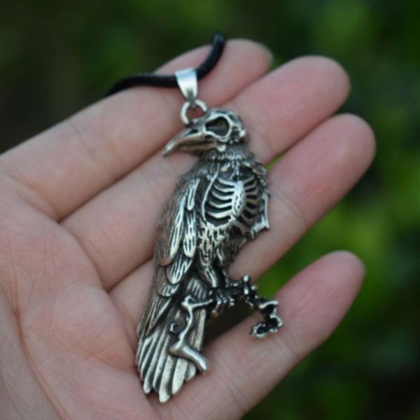 

chains 1pcs norse viking celtics crow skull raven necklace, Silver