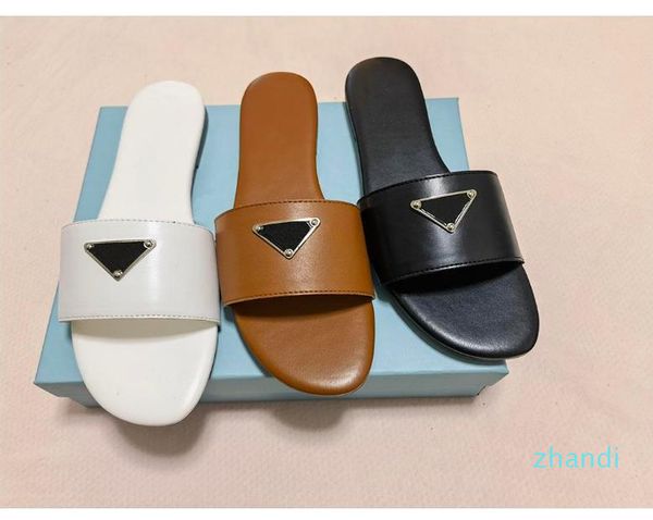 

2022-beach slippers classic flat woman slippers summer lady cartoon big head leather l bath fashion women shoes large, Black