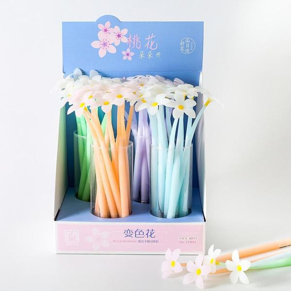 

gel pens magic pen peach blossom that can change color flower colored 48pcs/set