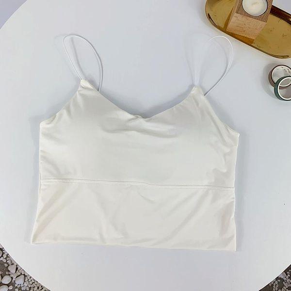 

women's tanks & camis female crop summer spaghetti straps wrap chest tank woman underwear cropped solid for women clothes, White