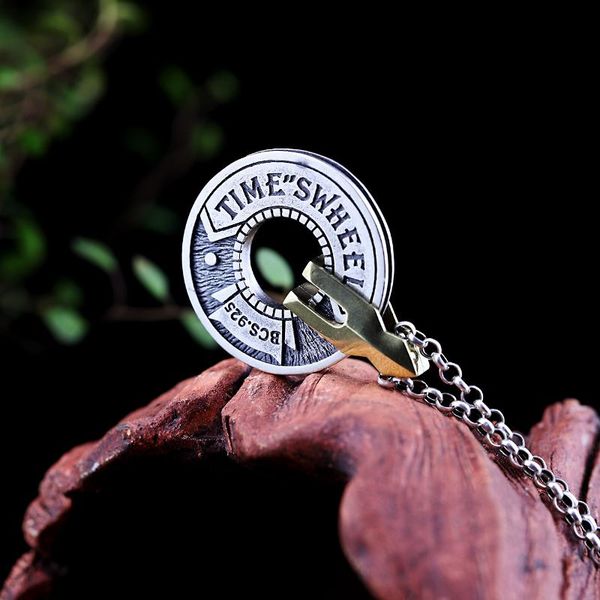 

chains 100% real s925 pure silver jewelry item handmade safety buckle pendant man personality hip-hop thai gift