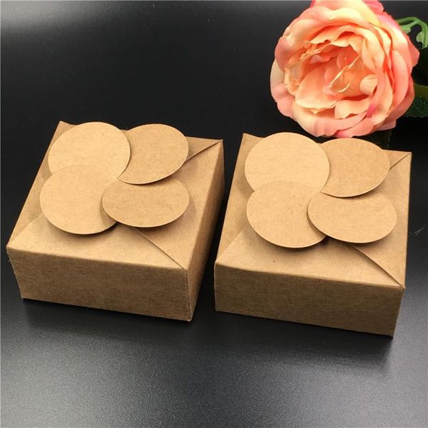 

gift wrap 50pcs/lot brown retro kraft paper windmill diy boxes for grand event gifts adornment package cardboard container wholesale