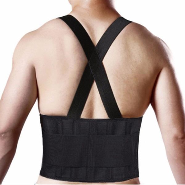 

orthopedic back strap with anti-waist sprain anti-slip intervertebral disc shoulder xd88 support, Black;blue