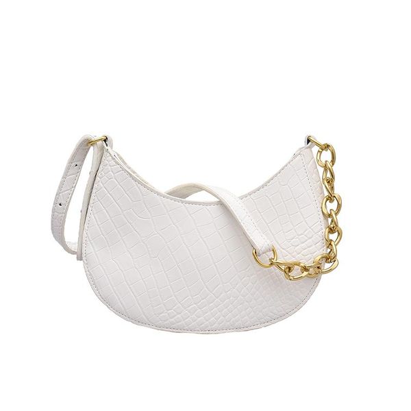 

lady zipper armpit sling handbag women pu leather crocodile pattern hobo shoulder bags light wild simple female daily bag evening