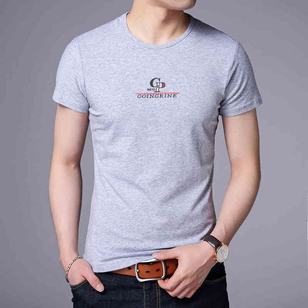 

men's t-shirts 95% cotton 5% elastan around the neck short sleeve casual fashion clothing of men brand summer simple t-shirts for in m, White;black