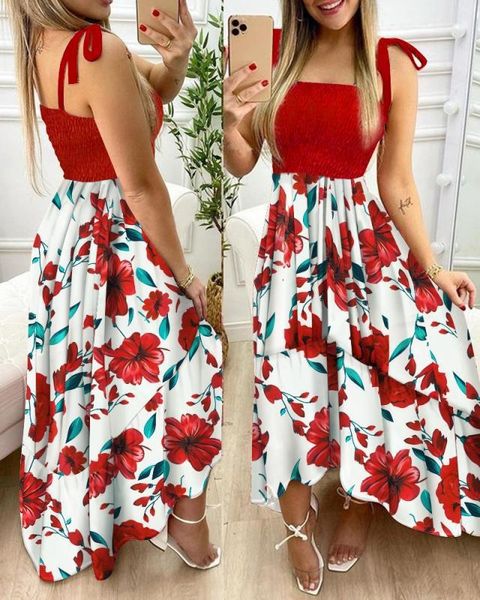 

2022 new strap splicing printing irregular tube dress, Black;gray