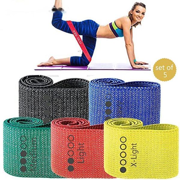 

resistance bands 5 pcs set hip thigh squat workout fitness band legs buelastic for