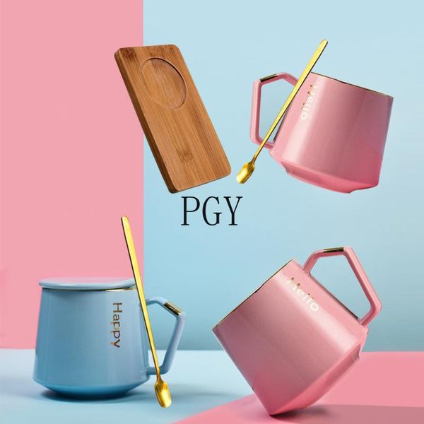 

mugs ceramic mug creative nordic coffee cup office flower tea couple water gift set beautiful and exquisite
