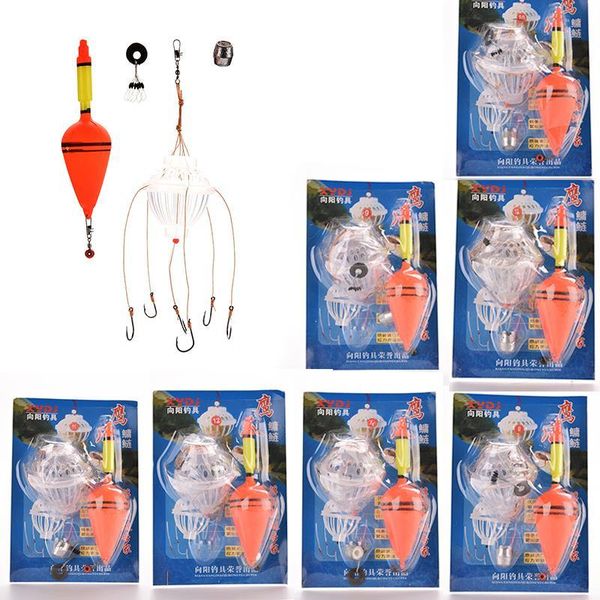 

multicolor silver carp fishing float bobber sea monster strong explosion hooks tackle set7sizes