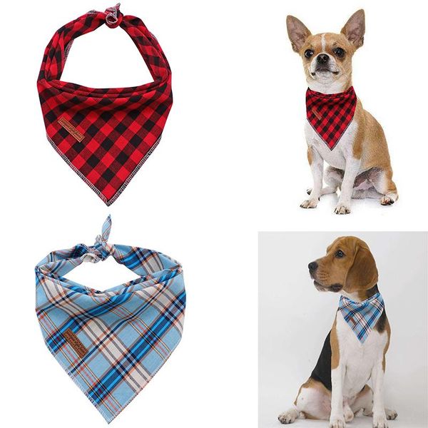 

dog apparel unique style paws christmas cat bandana accesseries pet product gift for bandage collar plaid
