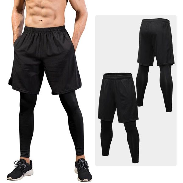

lovmove compression pants with pocket men running gym trousers male tights sports fitness quick dry sweatpants legging, Black;blue
