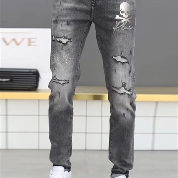 

jean men's brem spring/summer fashion youth thin stretch pants, Blue