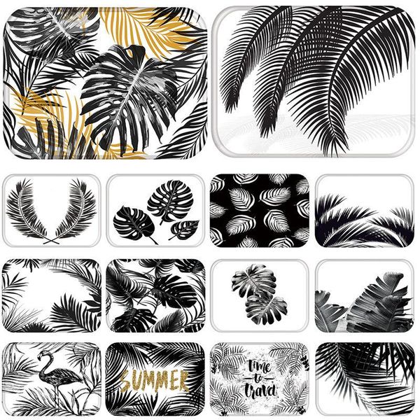 

carpets tropical leaves kitchen entrance door mat coral velvet carpet rubber colorful indoor floor mats non-anti-slip rug 48243