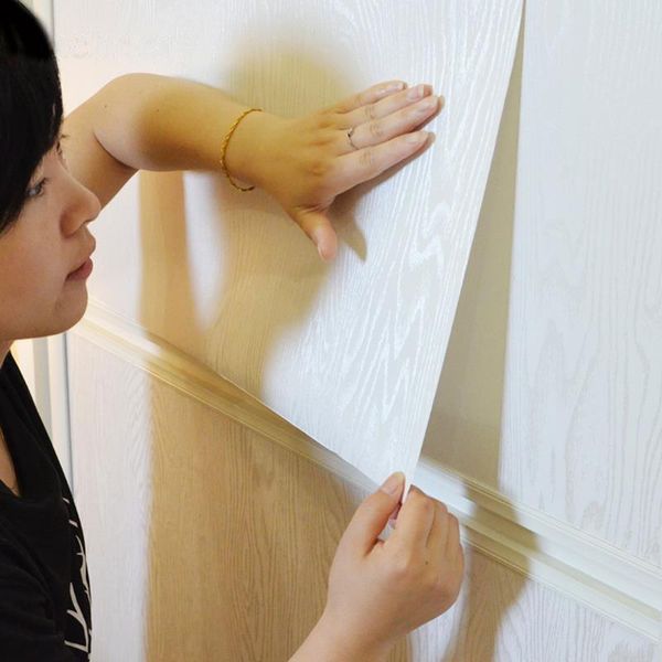 

wallpapers 0.6mx5m black wood wallpaper home decor pvc self adhesive film furniture cupboard deskwardrobe door waterproof sticker
