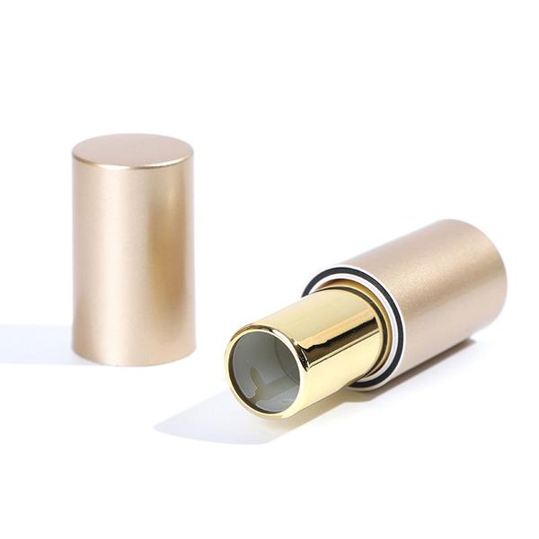 

storage bottles & jars 1pcs round gold empty lipstick tubes refillable diy lip gloss containers cosmetic tool