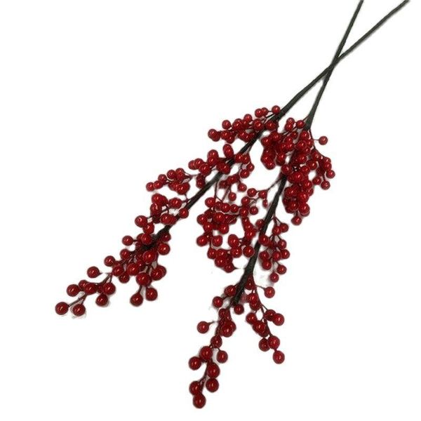 

party decoration 5pcs fake foam berry tree stems artificial red christmas fruit branches for diy bridal bouquet wedding centerpieces