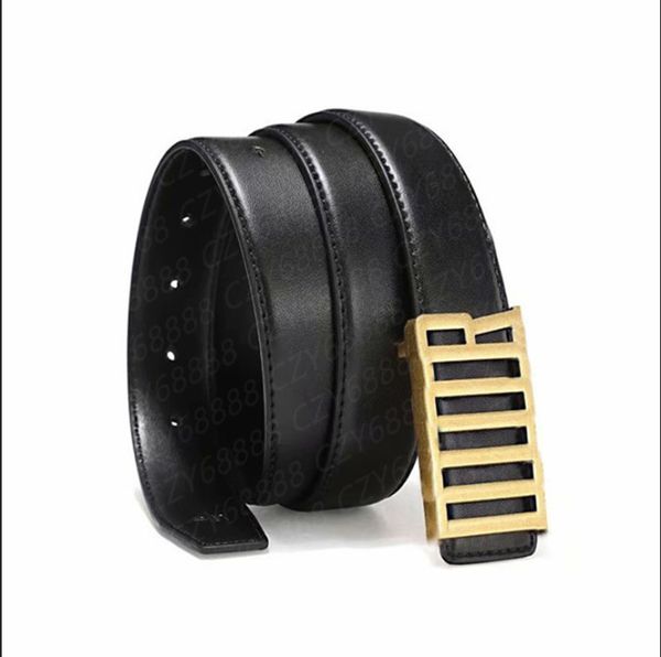 

belt for woman fashion smooth buckle letters design man womens belts genuine cowhide highly quality with box, Black;brown