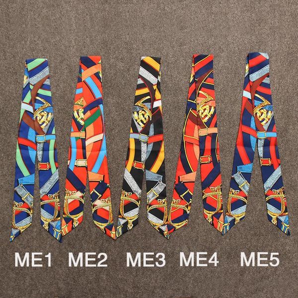 

scarves high end classic printing tied bag handle silk scarf small ribbon decorative with women's, Blue;gray