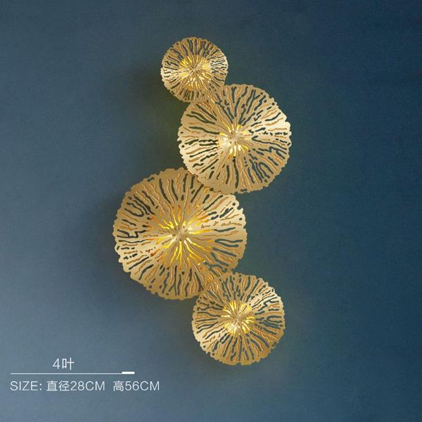 

wall lamp creative lotus leaf modern cool living room bedroom bedside decorative lighting porous