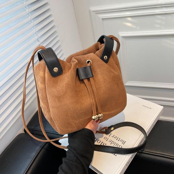 

evening bags plush warm soft women's bag winter female messenger shoulder for women designer simple fashion string ladies crossbody
