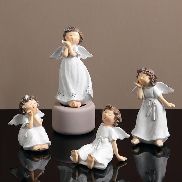 

decorative objects & figurines european nordic angel ornaments resin crafts princess wind creative living room tv cabinet home soft decorati